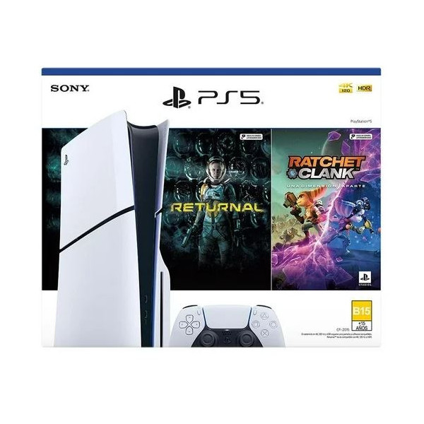 ps5-Consola slim 1tb Ratchet and clank + Returnal