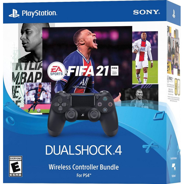 PS4-Dualshock 4 negro + Fifa 21 digital