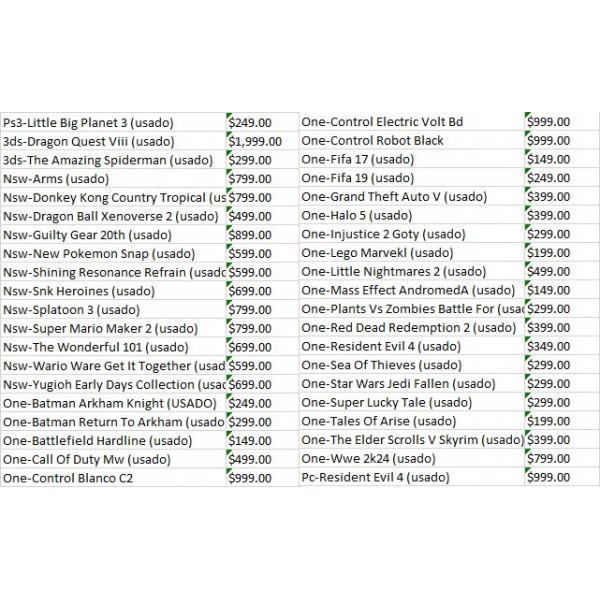catalogo seminuevos plaza del Parque