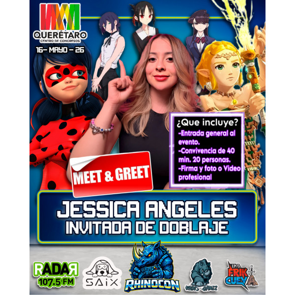 MEET & GREET JESSICA ANGELES + ENTRADA GENERAL RHINOPASS (RHINOCON)