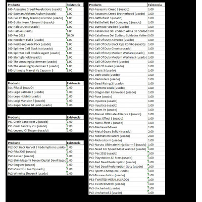 .catalogo de juegos seminuevos plaza de la tecnologia